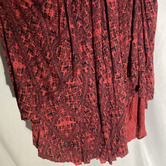 58-11 FREE PEOPLE red pack geometric double dutch flowy tank top M - Picture 4 of 10